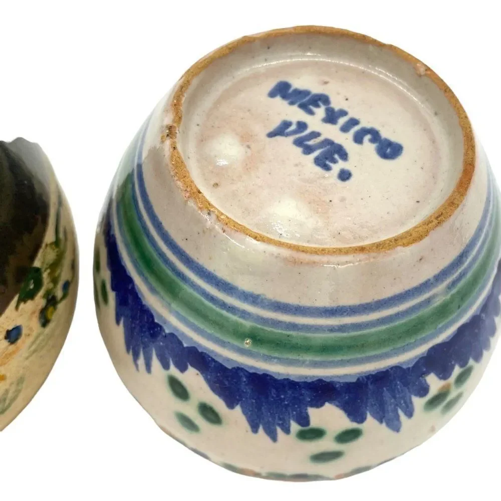 Small Pottery Jars Mexican and Antique Primitive